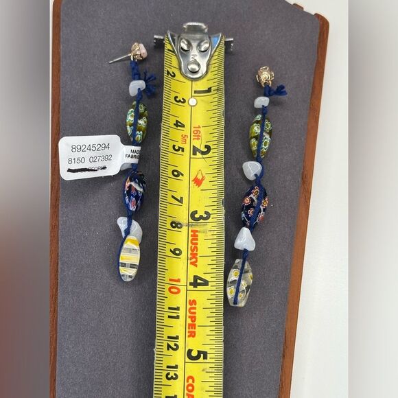 NWT Free People | Ariana Ost Voyage Dangle Earrings, Glass Beads Boho - Picture 5 of 6